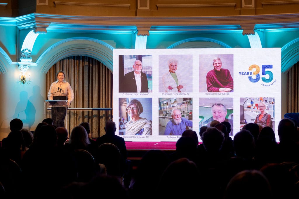 staff members at the 35 year event